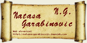 Nataša Garabinović vizit kartica